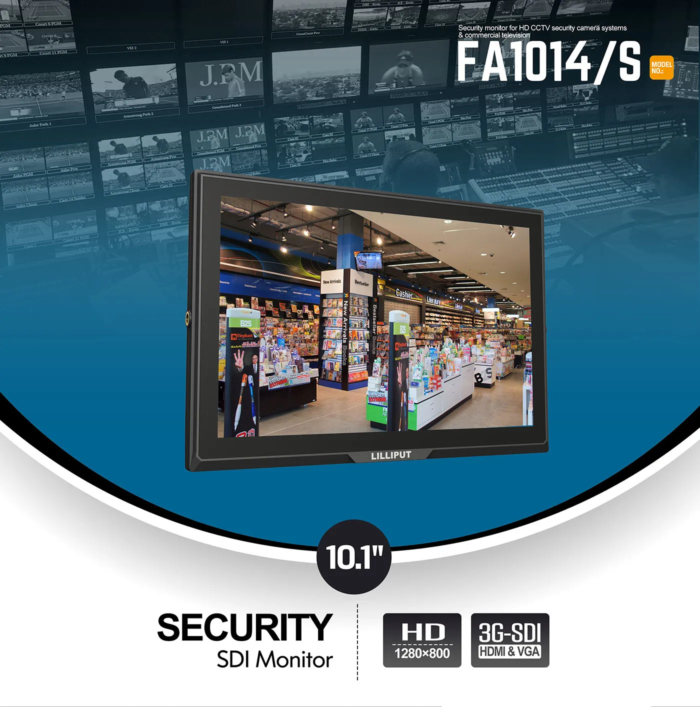 10.1 inch SDI security monitor