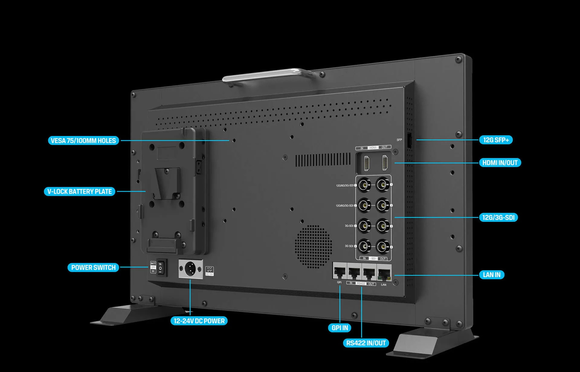 17.3 inch 12G-SDI full hd production monitor